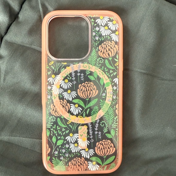 OtterBox Floral Phone Case - Orange and Green IPhone 16 Pro Case - Picture 1 of 3